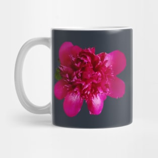 Red Peony Floral Photo Cutout Mug